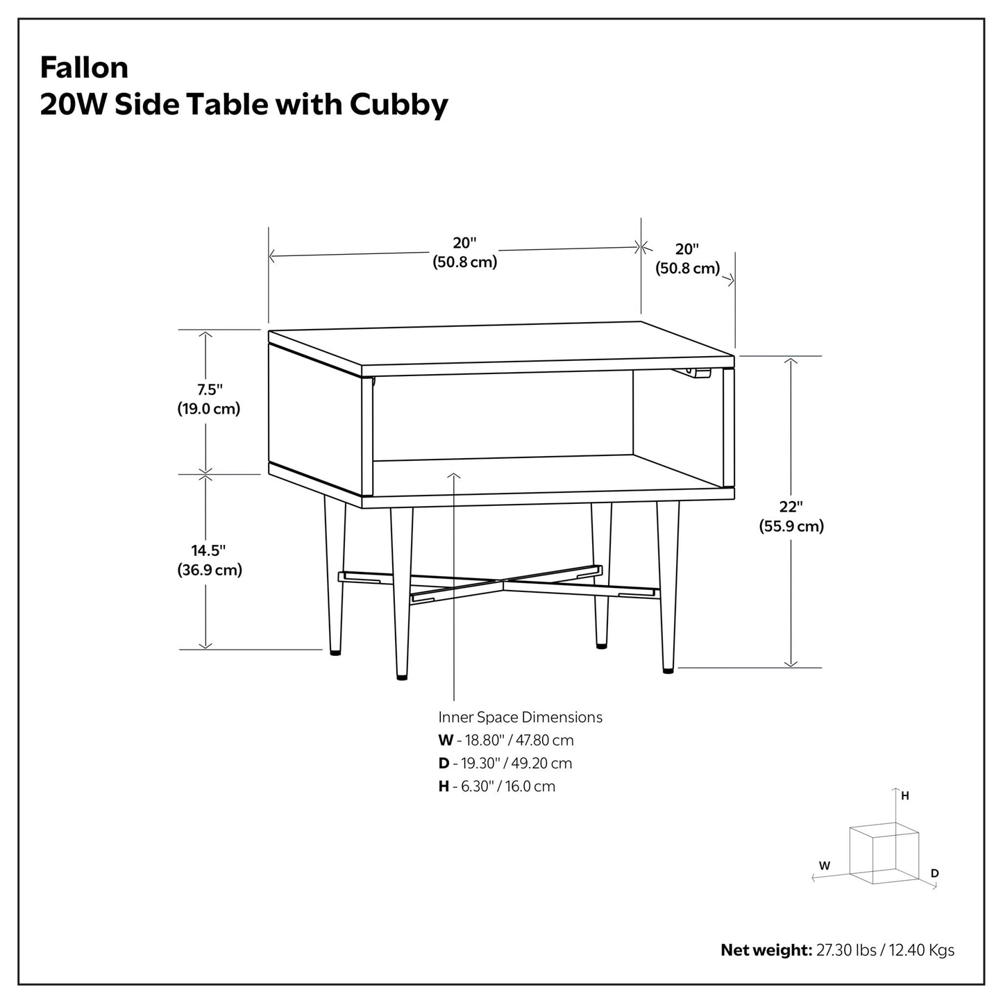 Fallon - End Table - Natural