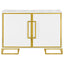 Synchrony - 2 Door Accent Cabinet With Art Deco Trim - White