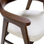 Hayes - Curved Dining Arm Chair - Light Beige