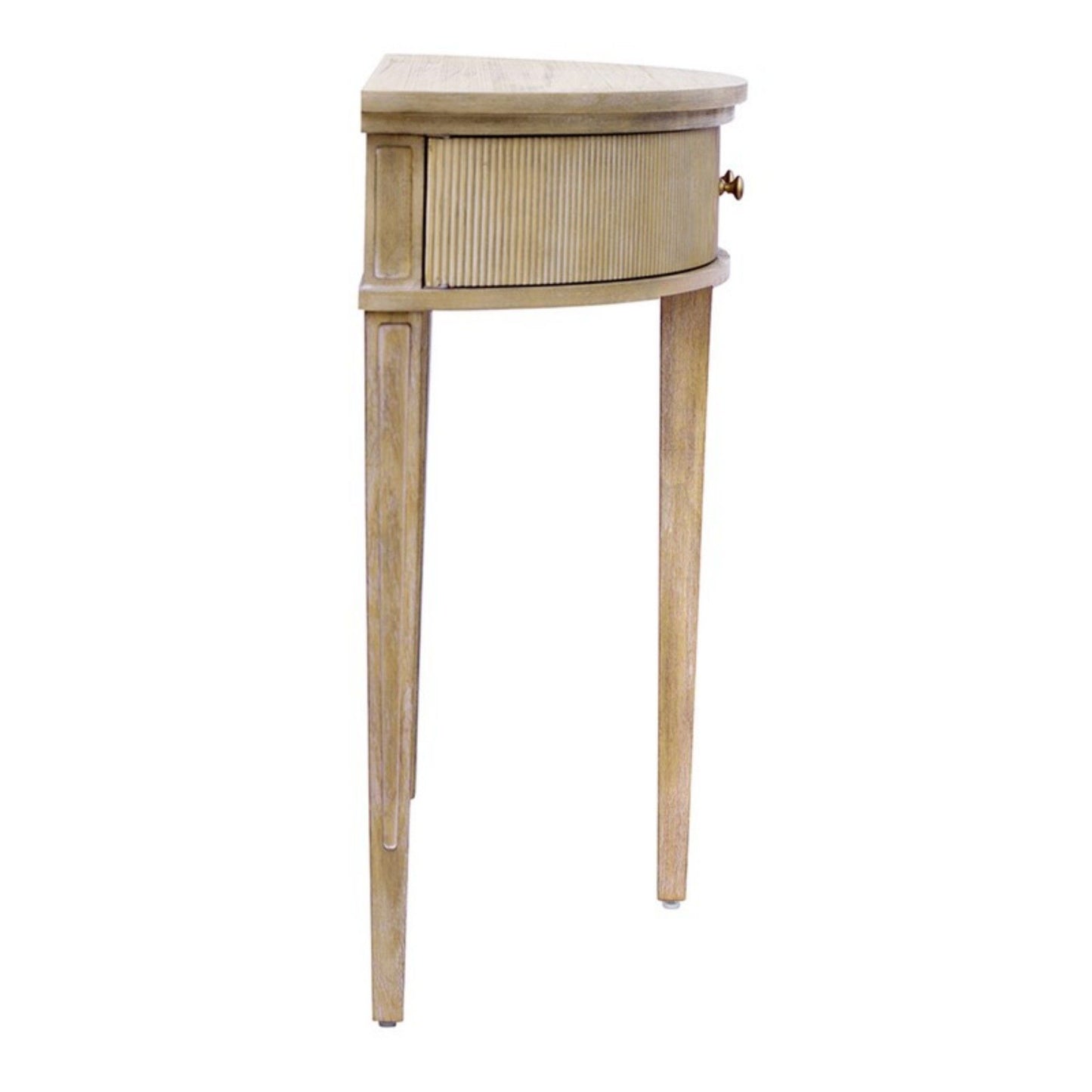 Vintage Inspired Storage Console Table With Fluted Doors
