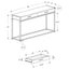 Accent Console Table For Entryway, Storage Drawers, Contemporary & Modern