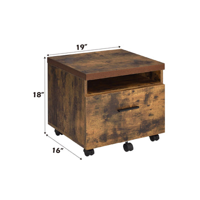 Bob - File Cabinet - Weathered Oak / Black