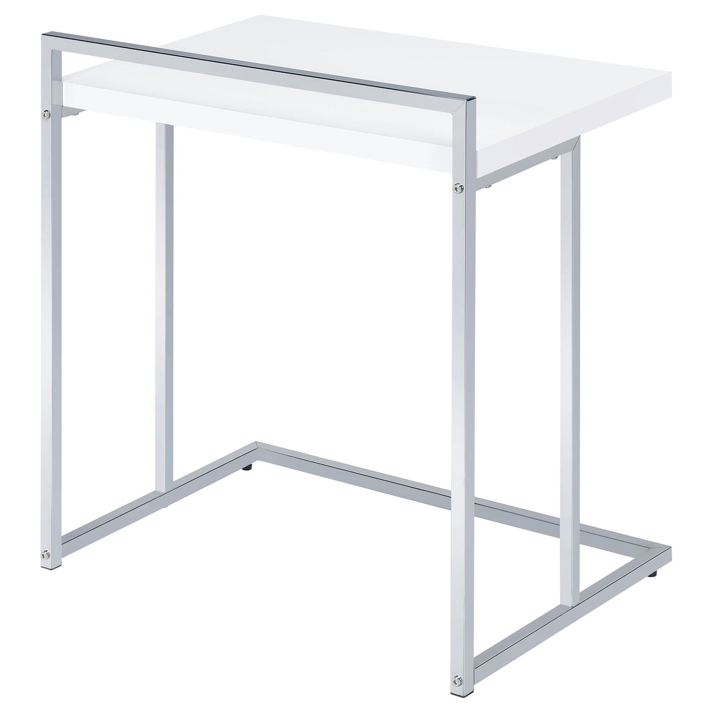 Rectangular Top Snack Table - White