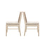 Cordoba - Dining Chair (Set of 2) With Acacia Wood Frame And Water Repellent Fabric - Beige / Yellow