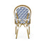 Chic French Bistro Chair With Durable Rattan And Aluminum Frame