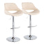 Fabrico - Contemporary Adjustable Bar Stool With Rounded T Footrest (Set of 2)