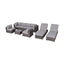 Seating Set With Cushions Handcrafted Wicker Design