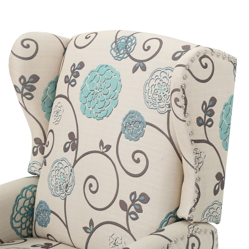 Westeros Wing Back Fabric Upholstered Recliner
