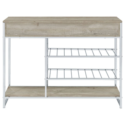 Ethel - 2 Drawer Home Bar Storage With Wine Rack - Oak