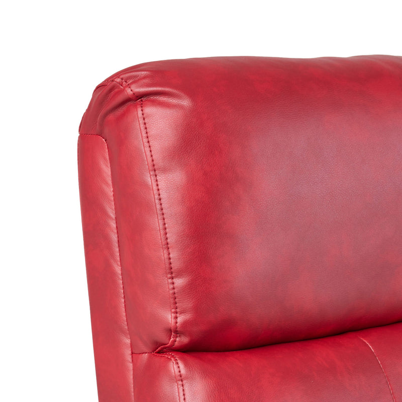 Contemporary Recliner Chair With Lever Mechanism - Red