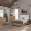 Elegant Design Upholstered And Strap Panel Bed
