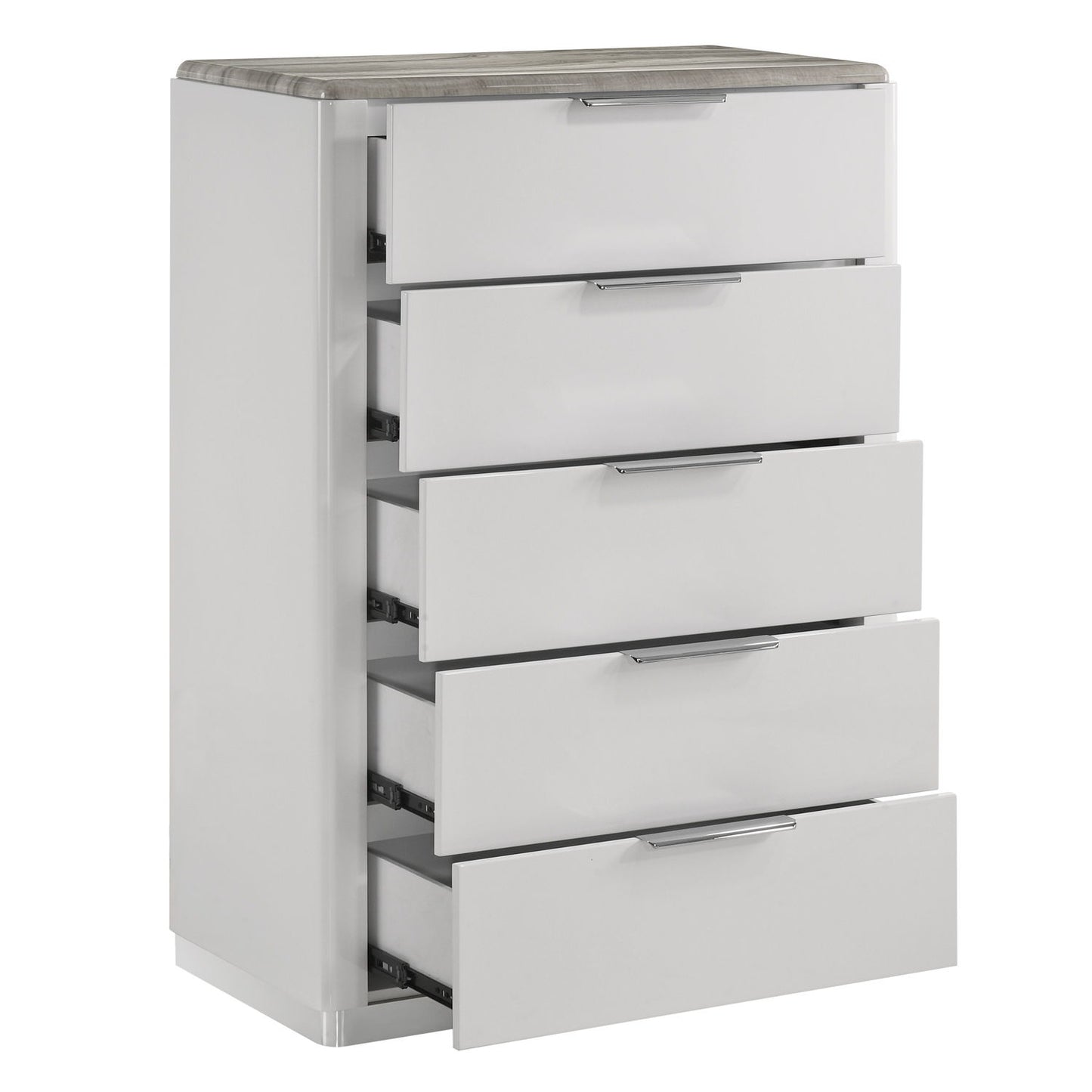 Jazz - 5 Drawer Chest - White