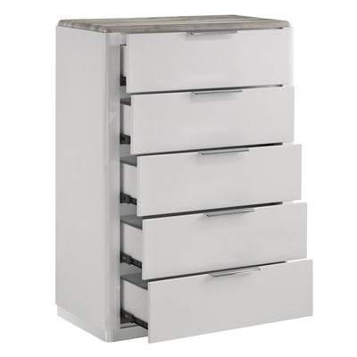 Jazz - 5 Drawer Chest - White