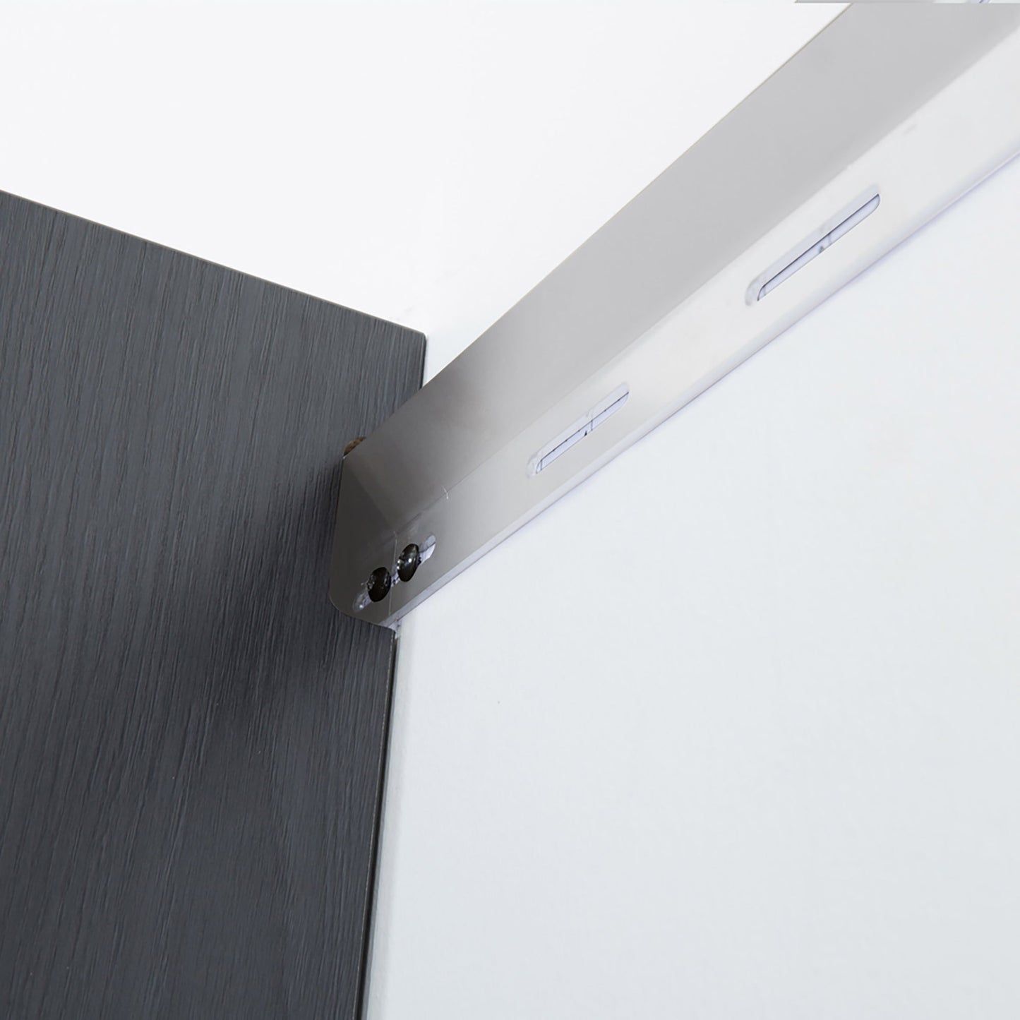 Astro Series - Wall Mounted Storage Cabinet With Soft Closing Drawers - Metallic Gray