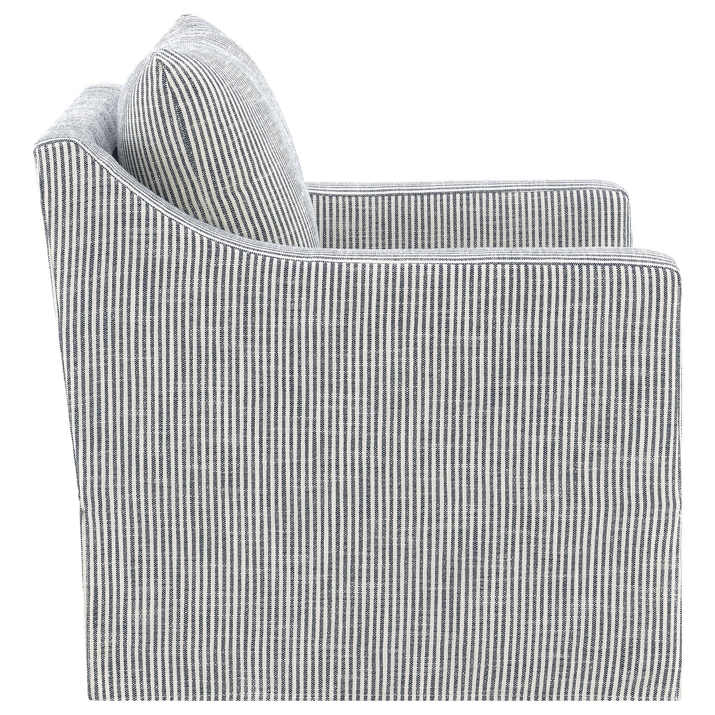 Merced - Upholstered Sloped Arm Accent Swivel Chair With 360 Degree Swivel Base - Gray