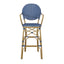 Outdoor Wicker And Aluminum French Barstools (Set of 2)