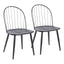 Riley - Industrial High Back Armless Chair (Set of 2) - Black