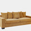 Luxe Sofa With 5 Matching Toss Pillows, Sleek Design, Spacious And Comfortable 3 Seater Couch