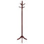 Coat Rack With Post Traditional Entryway Organizer With 6 Hooks - Brown