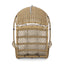 Outdoor / Indoor Wicker Hanging Chair With 8Ft Chain - Light Brown / Beige
