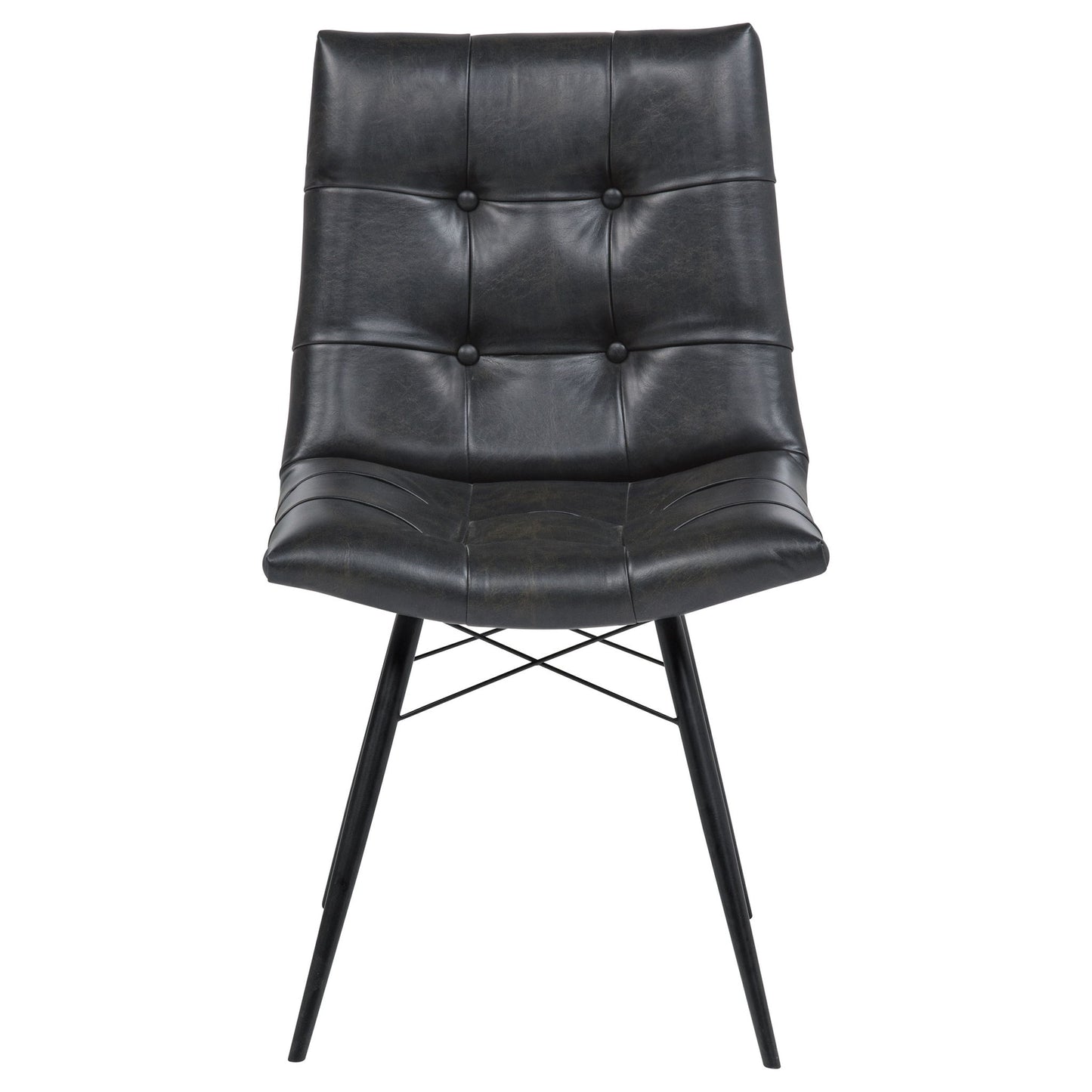 Tufted Back Dining Chairs (Set of 4) - Black