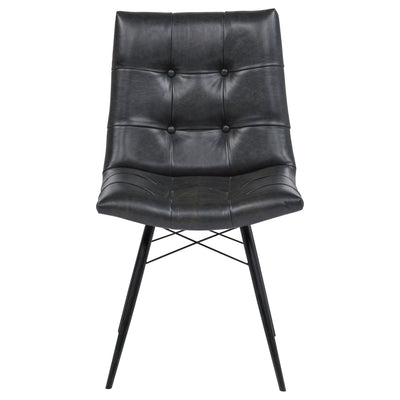 Tufted Back Dining Chairs (Set of 4) - Black
