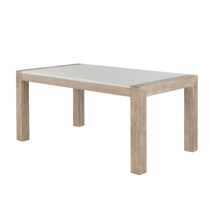 Vainilla - Mesa de comedor de mármol auténtico - Beige / Natural claro