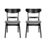 Modern Dining Chair With Upholstered Seat And Wood Frame