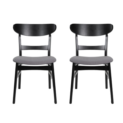 Modern Dining Chair With Upholstered Seat And Wood Frame