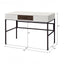 Verster - Writing Desk With USB - Black / Natural