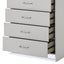 Glam - 5 Drawer Chest With LED Lighting - White