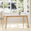Dining Table With Splayed Rubberwood Legs & Faux Wood Tabletop, - White Oak