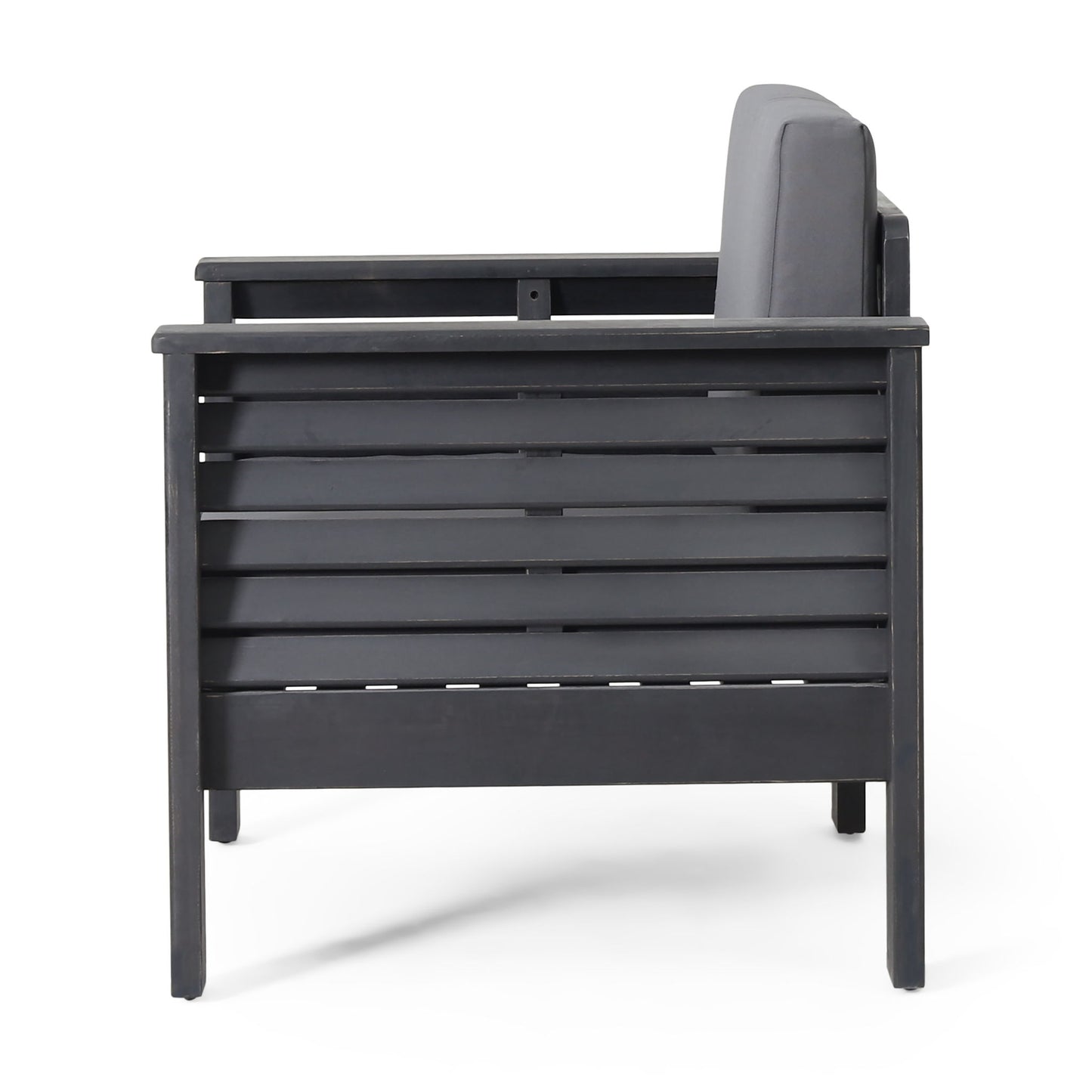 Slat Design Club Chairs With Cushions