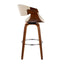 Curvini Mid - Century Modern Fixed Height Barstool With Swivel (Set of 2)