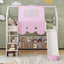 Loft Bed With House Shaped Frame And Tent