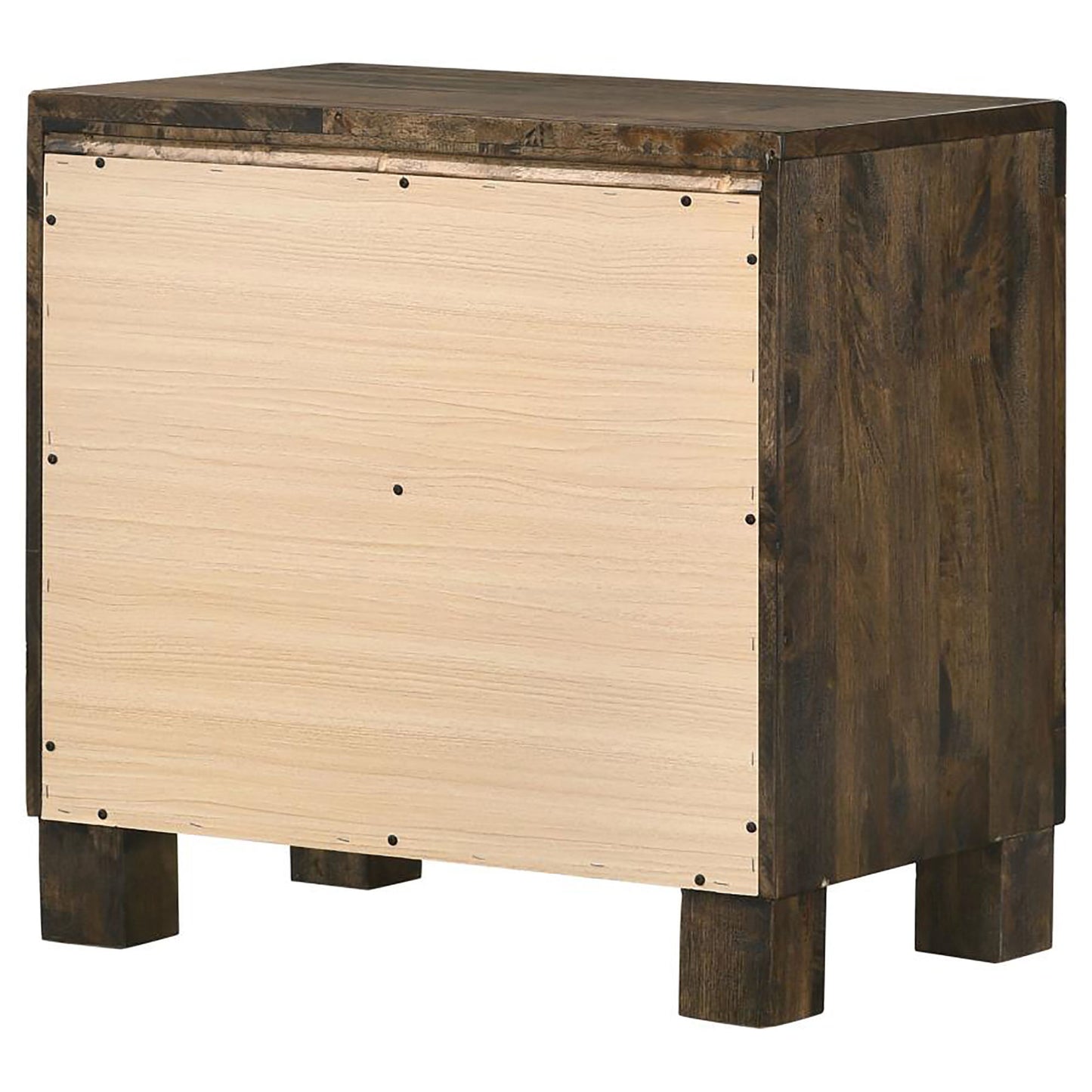 2 Drawer Nightstand - Brown Wood