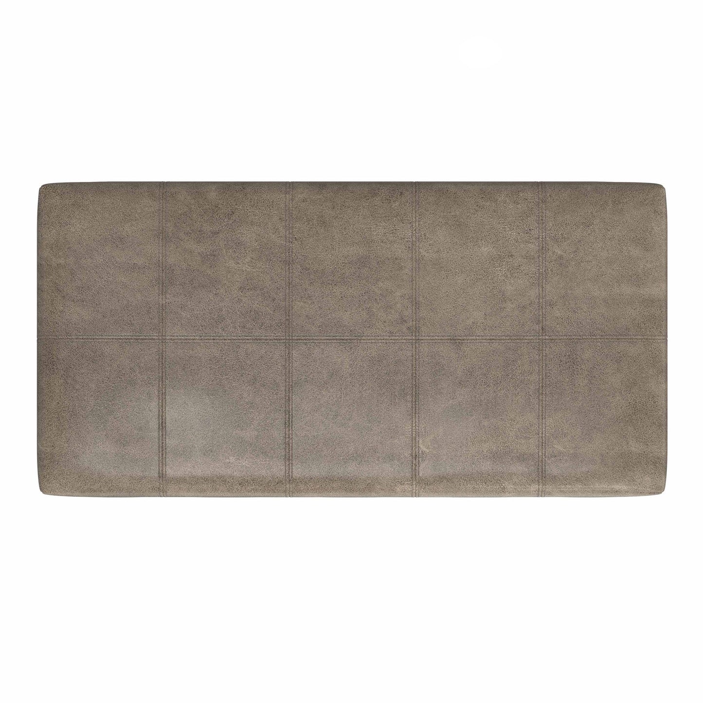 Dover - Storage Ottoman In Smoky Leather With Lift Up Storage - Brown