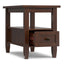 Warm Shaker - Narrow Side Table - Brown