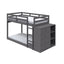Gaston - Bunk Bed Twin Over Twin With 4 Drawers & 3 Compartments - Gray