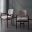 Upholstered Arm Dining Chairs (Set of 2)