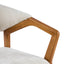 Indoor Upholstered Dining Armchair (Set of 2) - Beige / Teak
