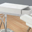 Accent Table, C - Shaped Glossy Contemporary & Modern - White