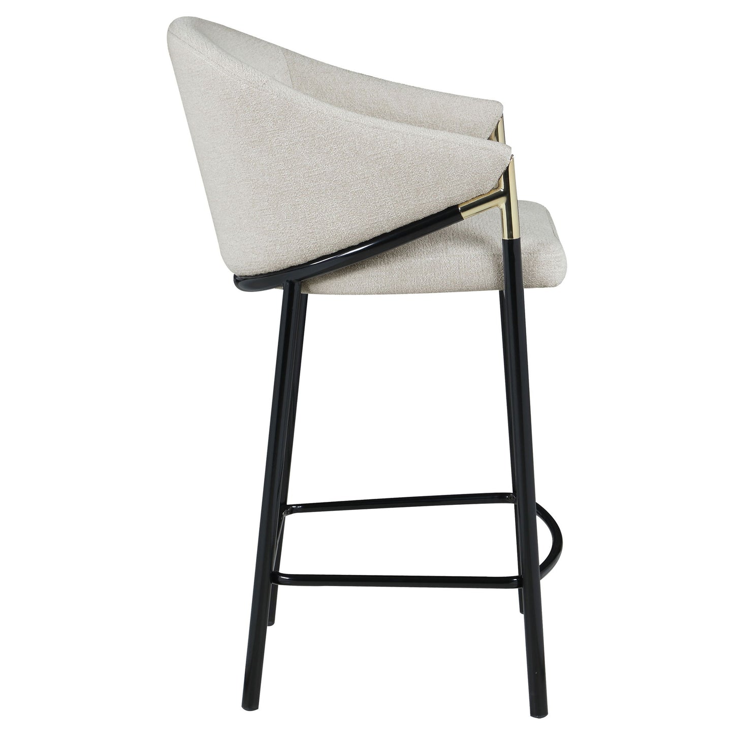 Sloped Arm Counter Stools (Set of 2) - Beige