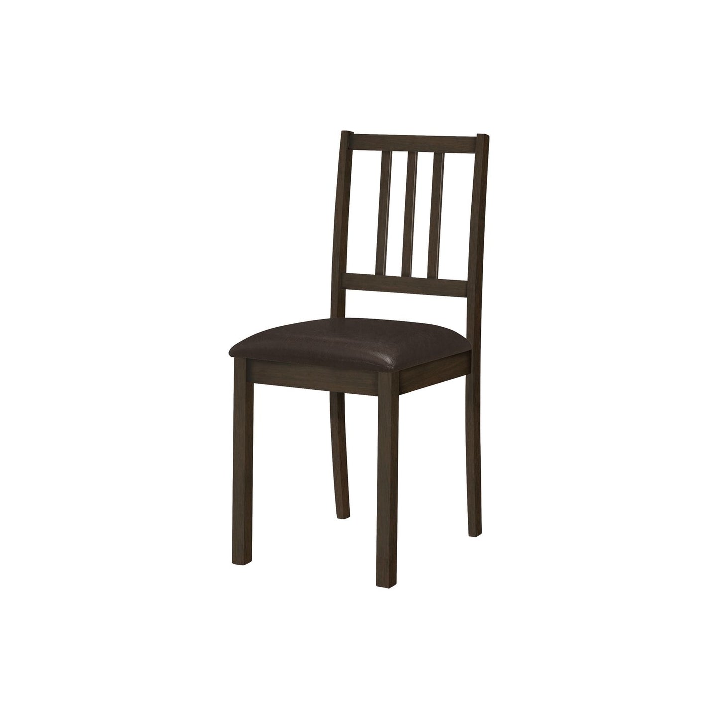 Dining Chair, Side, Upholstered For Dining Room, Transitional (Set of 2) - Brown