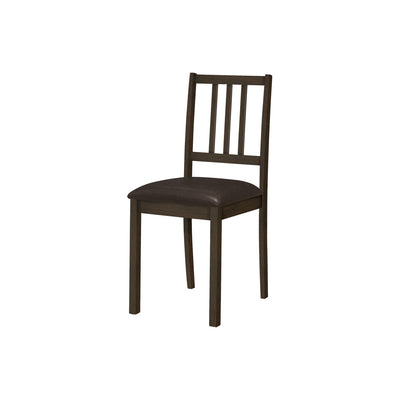Dining Chair, Side, Upholstered For Dining Room, Transitional (Set of 2) - Brown