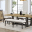 Upholstered Bench - Brown