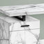 Computer Desk, Home Office, Laptop, Left, Right Set-Up, Storage Drawers, Work, Marble Look Laminate, Contemporary, Modern - White