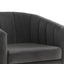 Tufted Barrel Accent Chair Upholstered Lounge Chair - Gray