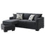Pacheco - Upholstered Sleeper Sectional Chaise Sofa With Pocket Coils And Reversible Cushions - Dark Gray