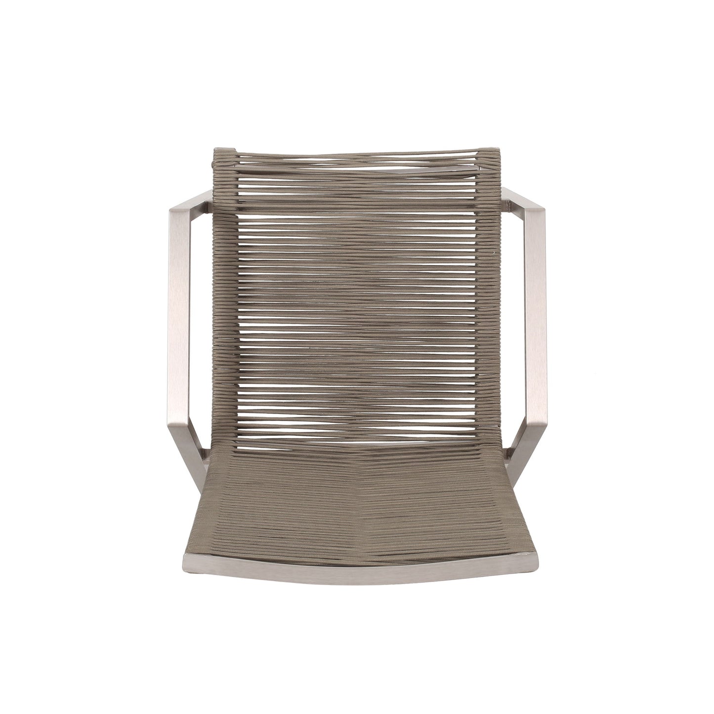 Outdoor Modern Aluminum Dining Chair Set With Rope Sea (Set of 2)